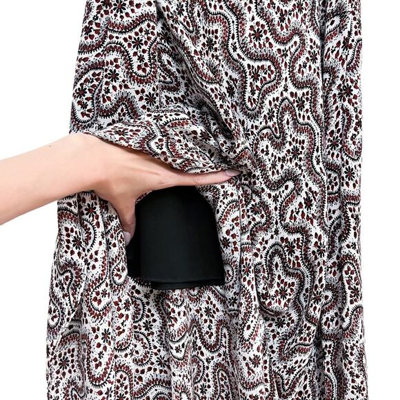 A.L.C. Sandra 100%‎ Silk Cutout Floral Patterned Midi Dress Size 2 - Picture 14 of 16